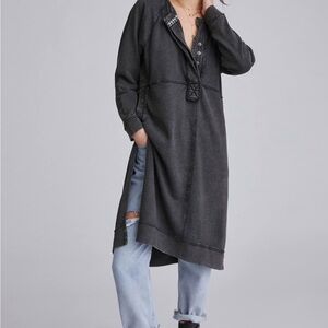 Anthropology Pilcro charcoal duster hoodie.sizeM.100%cotton,pullover,grunge